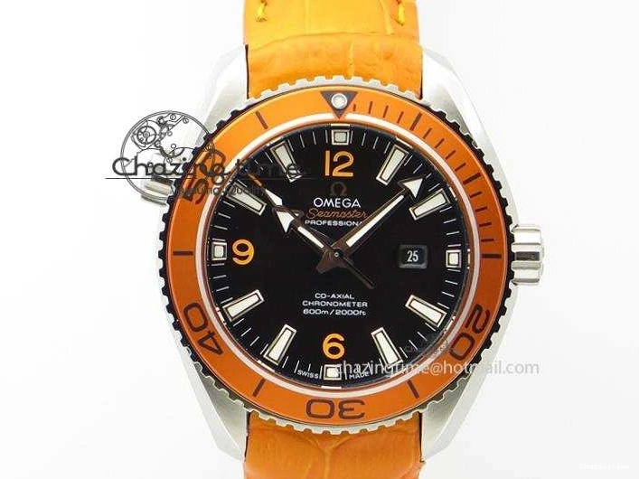 0108 Reliable Planet Ocean Professional SS V6F 37mm Ladies Orange Bezel On Orange Leather Strap A 8255